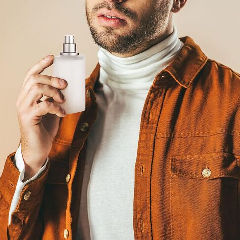 Tessco for you 12 Pcs 100ml / 3.4 Ounces Frosted Glass Bottle Perfume Atomizer Refillable Spray Empty Perfume Dispenser Fine Mist Atomizer Cosmetic Container for Travel Men Women(Silver Gray) in Saudi Arabia