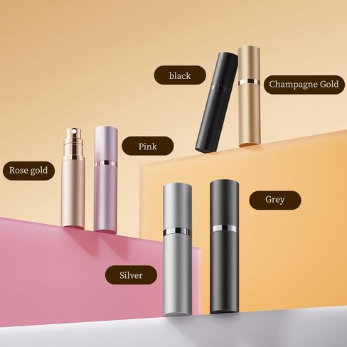 DIOHIO 5ml Perfume Atomizer Travel Refillable, 3PCS Perfume Travel Refillable Bottle,Bottom-Filling Fragrances Perfumes Bottle,Mini Cologne Dispenser,Portable Sprayer (Black-Grey-Purple in Saudi Arabia