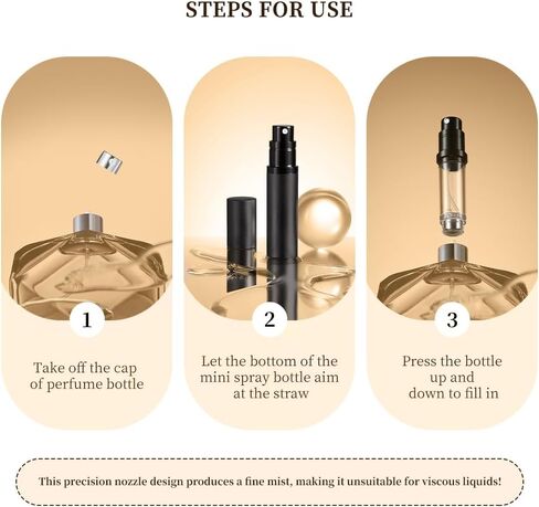DIOHIO 5ml Perfume Atomizer Travel Refillable, 3PCS Perfume Travel Refillable Bottle,Bottom-Filling Fragrances Perfumes Bottle,Mini Cologne Dispenser,Portable Sprayer (Black-Grey-Purple in Saudi Arabia