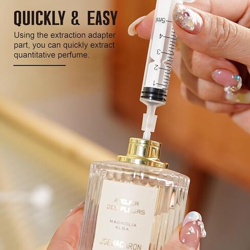 5ML Perfume Dispenser Pump Perfume Extraction Plastic Adapter Syringe Pump for Travel Refillable Perfume Atomizer Spray Bottle (5PCS) in Saudi Arabia