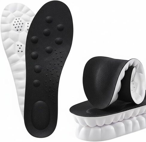 4D Cloud Memory Foam Insoles for Men & Women, Shoe Inserts for Work Boots, Comfort Anti-Fatigue Support for Standing All Day, for Plantar Fasciitis(Men 8.5-9 | Women 10.5-11-(275-280mm)) in Saudi Arabia