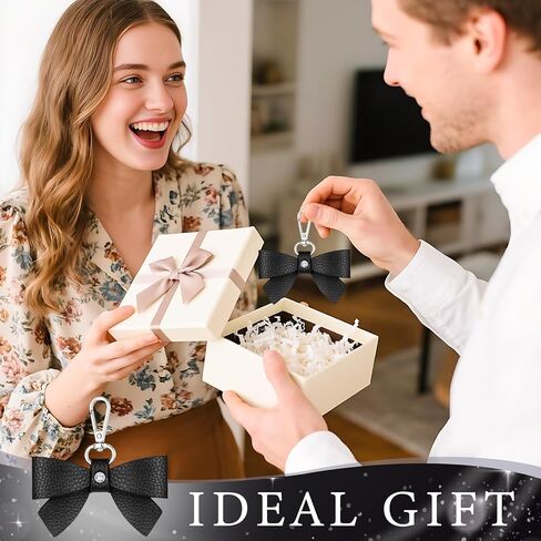 Neptniopllab Bow Charm for Bag Purse Handbag Cute Bowknot Elegant PU Leather Bow Keychain Women Gift in Saudi Arabia