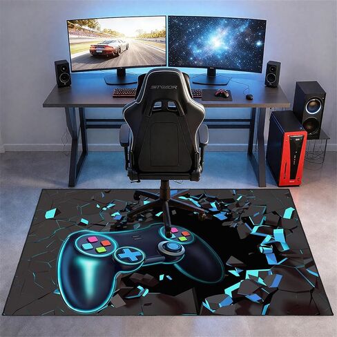 Rnmdn Gaming Rug for Room,3'x5' Non-Slip Cool 3D Gamer Rugs for Bedroom Livingroom and Game Room Decor in Saudi Arabia