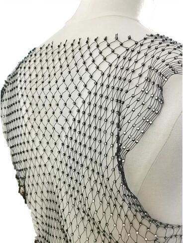شبكة المحاصيل الأعلى شبكة صيد السمك بلا أكمام القماش الأعلى حجر الراين سلسلة الجسم تانك الأعلى in Kuwait