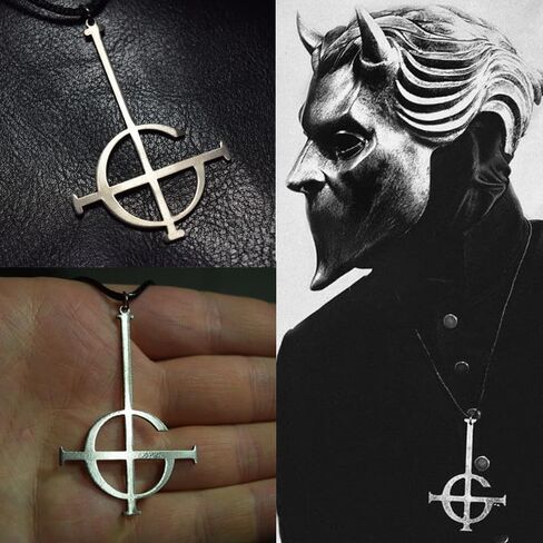 New 2024 Ghost Bc Nameless Ghoul Necklace Pendant Ghost Band Grucifix Papa Emeritus Patch Jewelry Fashion Accessories Creative Gift in Saudi Arabia