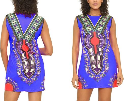 KARACHIC BY NF Unixex Dashiki Print African Tribal Tunic Top with Hoodie in Saudi Arabia
