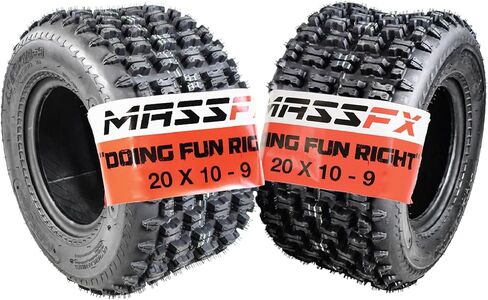 Massfx 21x7-10 الأمامي (2) و 20x10-9 الخلفية (2) مجموعة من مركبات الرياضة الرباعية لجميع التضاريس (ATV) ، والمهام المرافق (UTV) ، والمركبات جنبًا إلى جنب (SXS)-4 طابق مع عمق مدار 15 مم 21 × 7x10 ؛ 20x10x9 (4 عبوات) in Kuwait