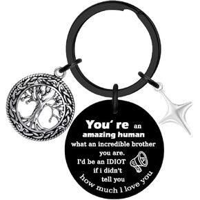 Sjcmbxxs Best Brother Gifts From Sister, Funny Gifts for Brother Keychain, Sibling Graduation, Inspirational Brothers Keychain Gift For Him in Kuwait