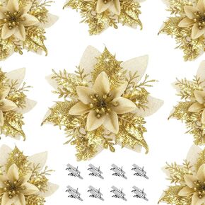 20 قطعة من اعواد زهور الكريسماس من CXLHO، اعواد وبخاخات شجرة عيد الميلاد الاصطناعية، فروع إبر صنوبر الأرز الصناعي مع سيقان التوت الأحمر ومخاريط الصنوبر للحرف اليدوية إكليل إكليل العطلات in Kuwait