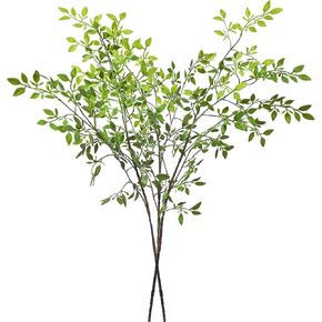 Cherica 43.3 Inch Green Nandian Fake Plants 2 Pcs Greenery Stems for Vase Decor, Artificial Plants Faux Branches for Vase Filler Fake Leaves Office Home Decor in Kuwait