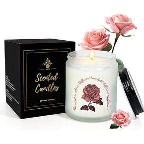 Scented Candle Gifts Set - Jar Candles for Men, Home Scented 6 Oz Soy Candle with 35 Hour Burnning Time, Ideal for Father's Day Dad, Husband, Boyfriend (Smoke & Vanilla) in Kuwait