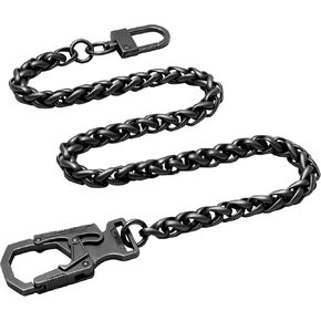 Ahiller Punk Biker Wallet Chain for Men Women, Heavy Duty Stainless Steel Pants Chain with Double Lock Clasp in Kuwait