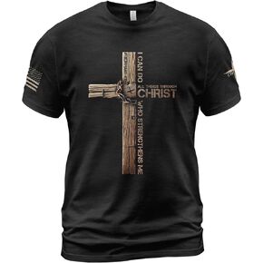 BUTILY I Can Do All Things Through Christ Shirt, Jesus Shirts for Men, Christian Shirts for Men 1 in Saudi Arabia