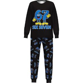 Boys Girls 67 Meme Shirts Pants Set Kids Teens Six Seven Home Casual Clothes Outfit Playwear 5-14Y in Kuwait