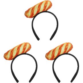Amosfun 2pcs Bread Headband Party Favors Bread Cosplay Prop Cosplay Headwear Party Dress up Headband Photo Props in Saudi Arabia