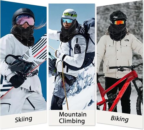 Balaclava Wind-Resistant Winter Face Mask,Fleece Ski Mask for Men and Women Warm Face Cover Hat Cap Scarf in Saudi Arabia