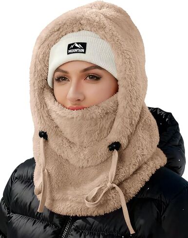 Balaclava Wind-Resistant Winter Face Mask,Fleece Ski Mask for Men and Women Warm Face Cover Hat Cap Scarf in Saudi Arabia