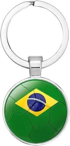 ETH-JE-G Flag Soccer Keychain for Women Men - World Cup Soccer Keychains With Bag - National Football Team Accessories in Saudi Arabia