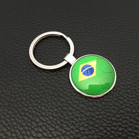 ETH-JE-G Flag Soccer Keychain for Women Men - World Cup Soccer Keychains With Bag - National Football Team Accessories in Saudi Arabia