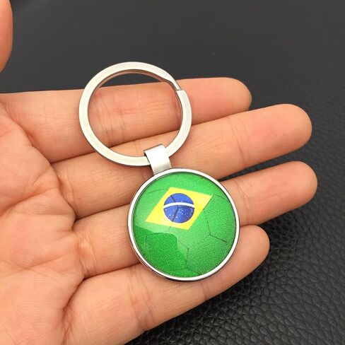 ETH-JE-G Flag Soccer Keychain for Women Men - World Cup Soccer Keychains With Bag - National Football Team Accessories in Saudi Arabia