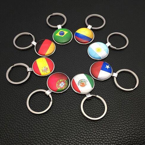 ETH-JE-G Flag Soccer Keychain for Women Men - World Cup Soccer Keychains With Bag - National Football Team Accessories in Saudi Arabia