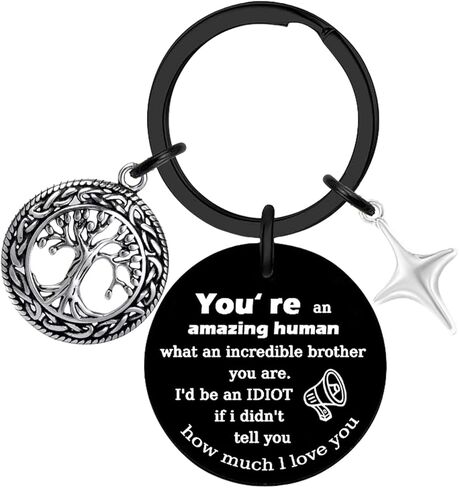 Sjcmbxxs Best Brother Gifts From Sister, Funny Gifts for Brother Keychain, Sibling Graduation, Inspirational Brothers Keychain Gift For Him in Kuwait