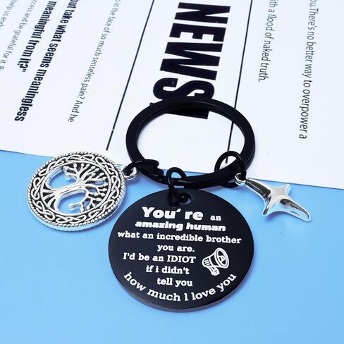 Sjcmbxxs Best Brother Gifts From Sister, Funny Gifts for Brother Keychain, Sibling Graduation, Inspirational Brothers Keychain Gift For Him in Kuwait
