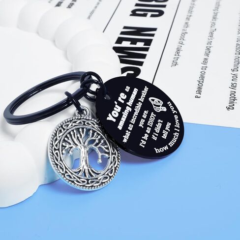 Sjcmbxxs Best Brother Gifts From Sister, Funny Gifts for Brother Keychain, Sibling Graduation, Inspirational Brothers Keychain Gift For Him in Kuwait