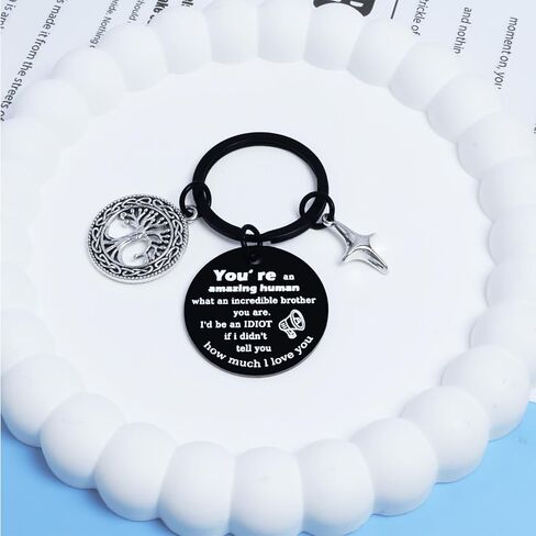 Sjcmbxxs Best Brother Gifts From Sister, Funny Gifts for Brother Keychain, Sibling Graduation, Inspirational Brothers Keychain Gift For Him in Kuwait