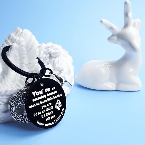 Sjcmbxxs Best Brother Gifts From Sister, Funny Gifts for Brother Keychain, Sibling Graduation, Inspirational Brothers Keychain Gift For Him in Kuwait