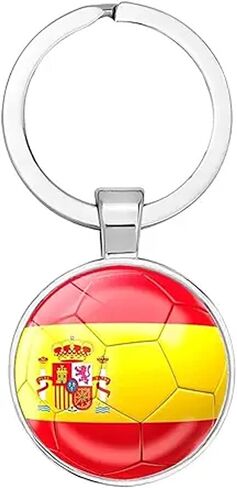 ETH-JE-G Flag Soccer Keychain for Women Men - World Cup Soccer Keychains With Bag - National Football Team Accessories in Saudi Arabia