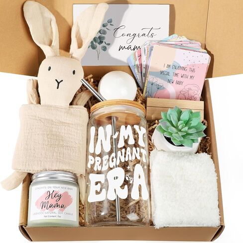 7PCS New Mom Care Package After Baby, New Mom Gifts for Women, Baby Shower Gifts for Expecting Mom to Be, Postpartum Gifts for Mom, First Time Pregnancy Moms Mothers Day Birthday Gifts in Kuwait