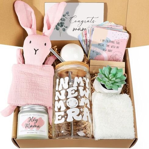 7PCS New Mom Care Package After Baby, New Mom Gifts for Women, Baby Shower Gifts for Expecting Mom to Be, Postpartum Gifts for Mom, First Time Pregnancy Moms Mothers Day Birthday Gifts in Kuwait