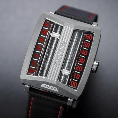MECEXP Cyberpunk Style Electro-Mechanical Chronograph Wrist Watch, Men's Heavy Duty Sports Watch，Waterproof Analog Automatic Rugged Field Watch Gift for Him,Luxurious Timepiece with Leather Band- Gifts for Men in Saudi Arabia