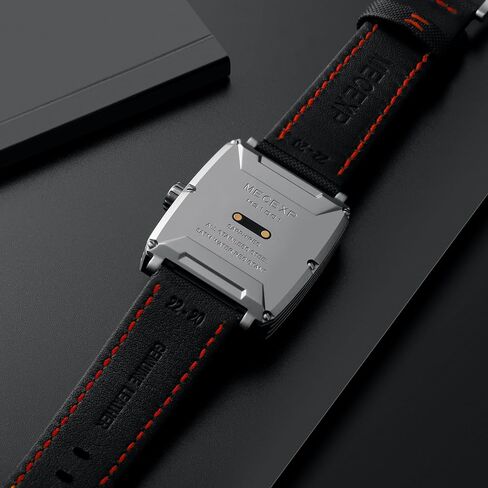 MECEXP Cyberpunk Style Electro-Mechanical Chronograph Wrist Watch, Men's Heavy Duty Sports Watch，Waterproof Analog Automatic Rugged Field Watch Gift for Him,Luxurious Timepiece with Leather Band- Gifts for Men in Saudi Arabia