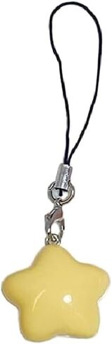 Yellow Star Charm Accessory - 7cm Resin Keychain for Phone, Bag, Keys, Camera in Saudi Arabia
