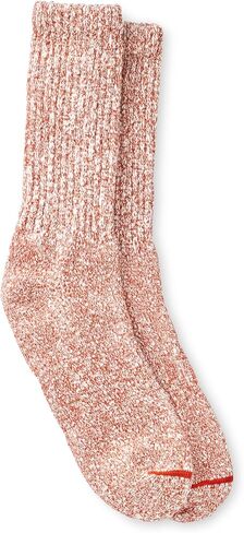Red Wing Shoes Cotton Blend Ragg Crew Socks, Made in USA, Stretchable Cotton/Nylon Blend in Saudi Arabia