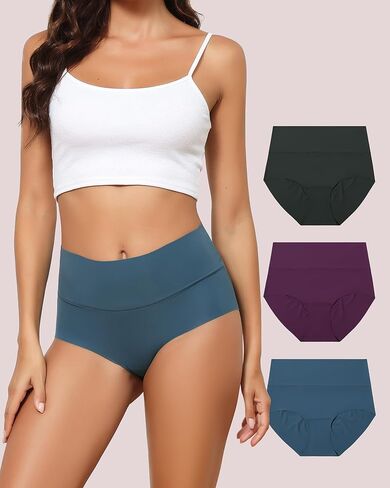 Womens High Waisted Underwear Full Coverage Brief No Show Panties in Saudi Arabia