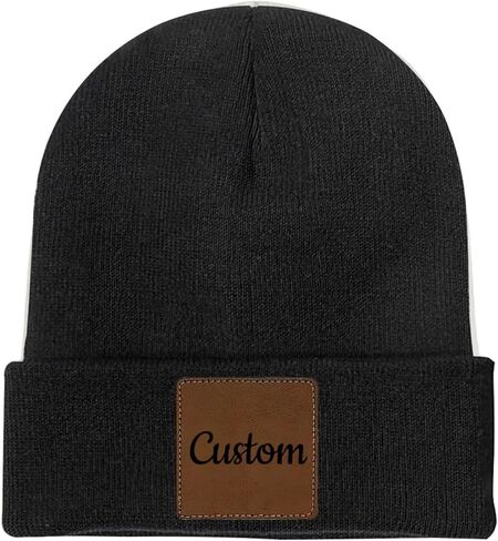 Custom Winter Beanies for Men Women,Personalized Knitted Beanie Hats with Image Text Logo - Skull Caps in Saudi Arabia