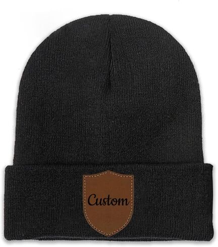 Custom Winter Beanies for Men Women,Personalized Knitted Beanie Hats with Image Text Logo - Skull Caps in Saudi Arabia