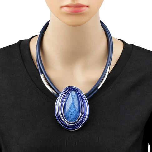 Florate Ethnic Crystal Rhinestone Pendant Necklace Earrings Set Women Handmade Tribal Collar Choker Chunky Metal Bib Rope Chain African Statement Jewelry Set in Saudi Arabia