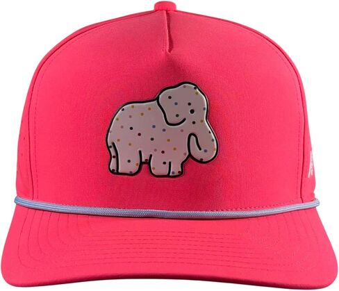 Logie Joe's Frosted Elephant Golf Hat | Snapback Cap | Built-in Magnetic Ball Marker Holder + Marker Included | Adjustable | Elephant Cookie Pink in Kuwait