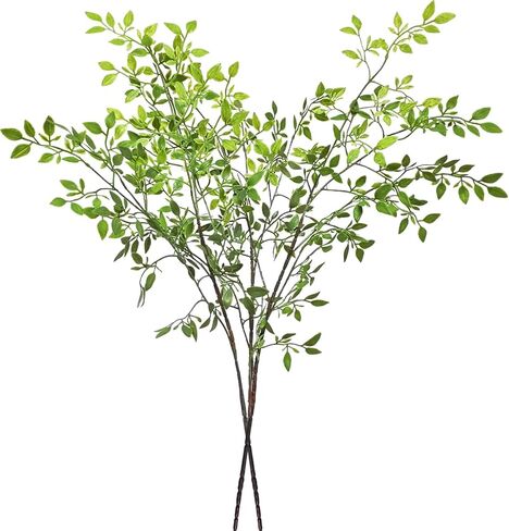 Cherica 43.3 Inch Green Nandian Fake Plants 2 Pcs Greenery Stems for Vase Decor, Artificial Plants Faux Branches for Vase Filler Fake Leaves Office Home Decor in Kuwait