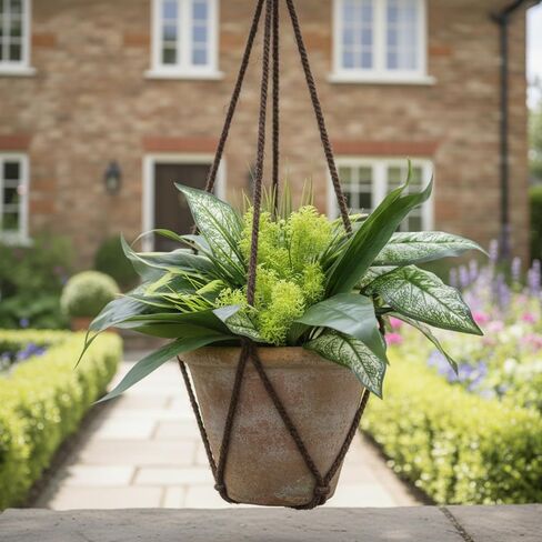 Trivon 18 Bundles Artificial Plants Outdoor, Fake Outdoor Plant Bushes with UV Resistant Greenery, Faux Leaves Stems, Realistic Decorative for Patio Garden, Yard, Porch & Fake Green in Saudi Arabia
