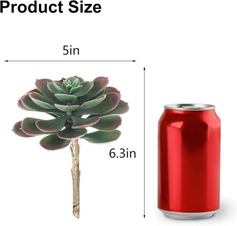 Gcrdplat 2Pcs Artificial Succulent Plants, Lotus Flower Realistic Fake Succulents, Fake Plant for Garden Arrangement Decor, Autumn in Saudi Arabia