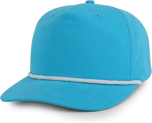 Trendy Apparel Shop 5 Panel Golf Snapback Cap with Contrasting Rope in Saudi Arabia
