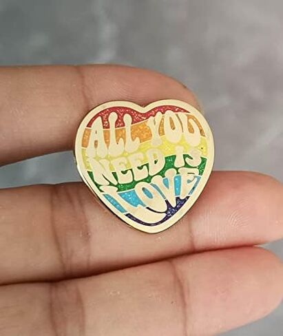 كل ما تحتاجه هو الحب الصلب المينا شارة بدبوس هدية لمحبي البيتلز رجل امرأة السلام الهبي Lgbt مثلي الجنس فخر in Kuwait