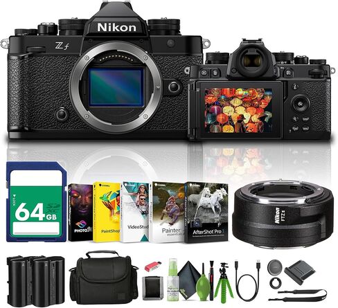 Nikon Zf Mirrorless Camera Brown 24.5MP Full-Frame Sensor with 4K UHD Video | Includes FTZ II Adapter, 64GB Card, Bag, Card Reader, Tripod and More in Saudi Arabia