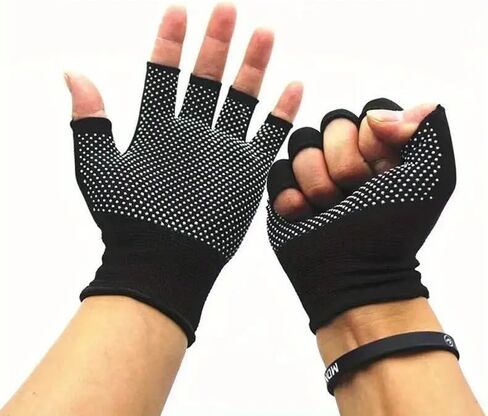 1Pair Half Finger Exercise Gloves Sports Non-Slip Lightweight Cycling Training Outdoor Glove for Men/Women in Saudi Arabia
