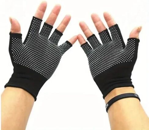 1Pair Half Finger Exercise Gloves Sports Non-Slip Lightweight Cycling Training Outdoor Glove for Men/Women in Saudi Arabia